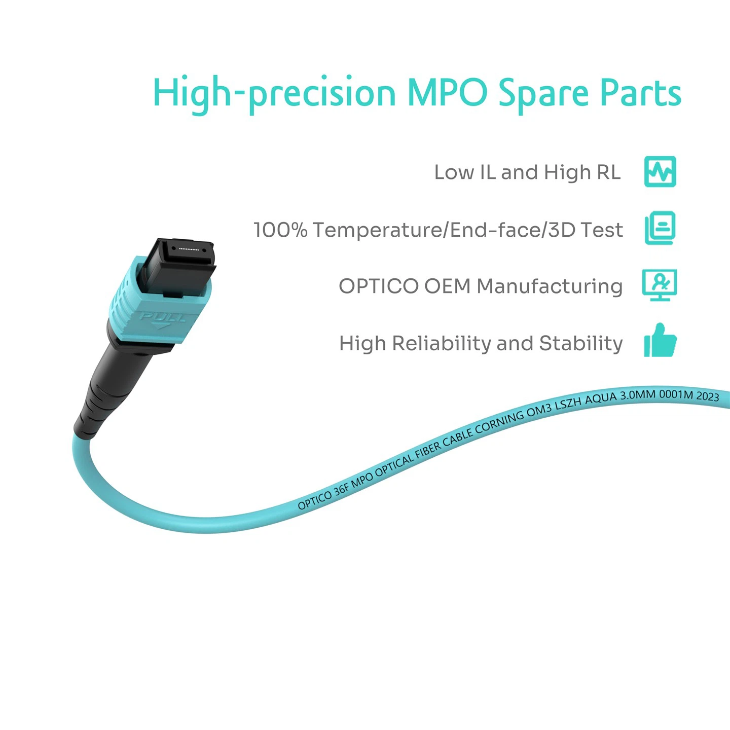 36F 3x12F MTP MPO To 3X12F MTP MPO Trunk Patch Cable OM3