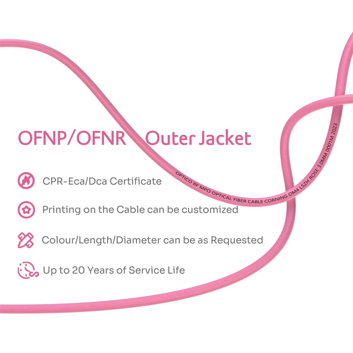 8 Cores MPO Fiber Breakout Cable 8 Cores MPO Fiber Breakout Cable
