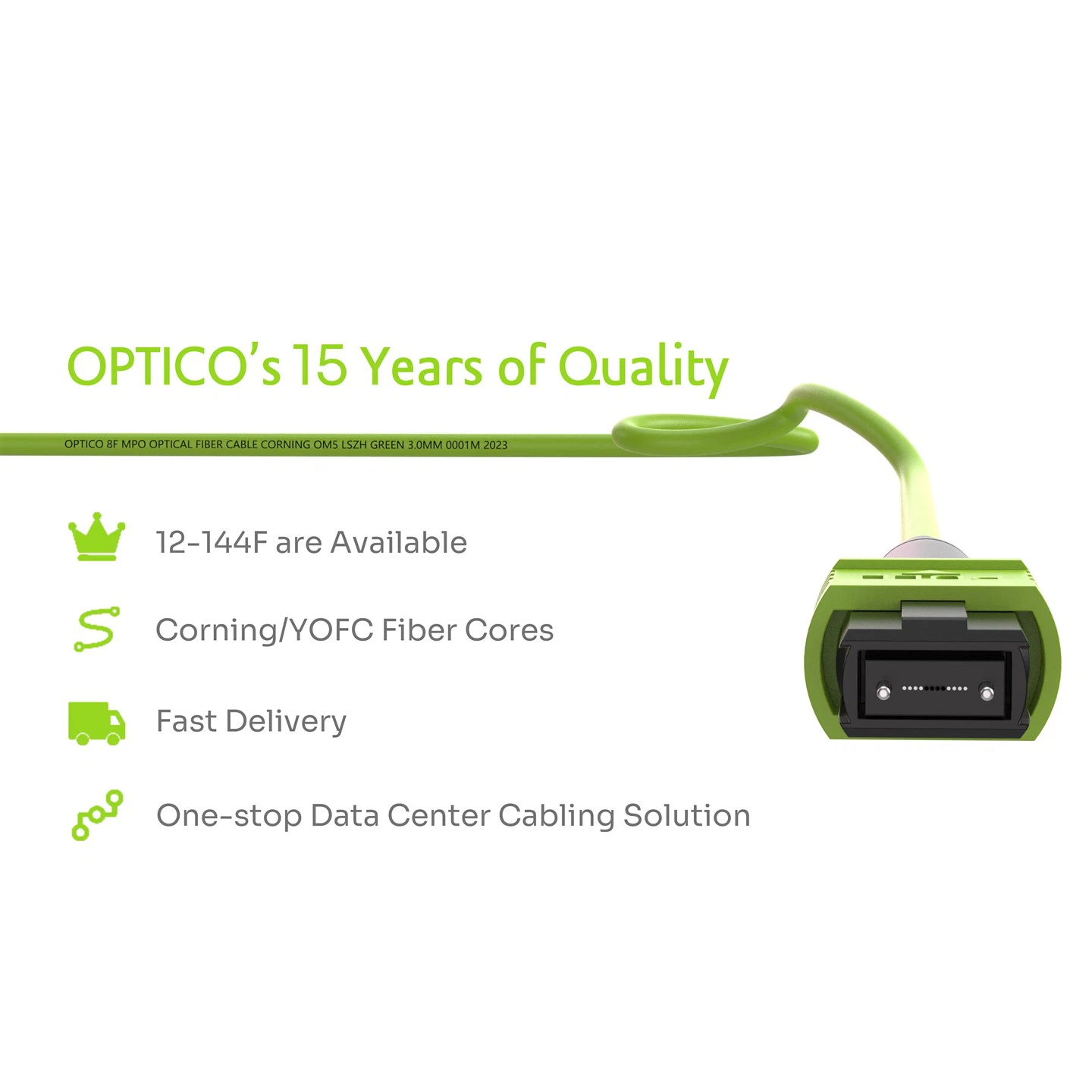 8F MPO Male To MPO Female Trunk Cable OM5