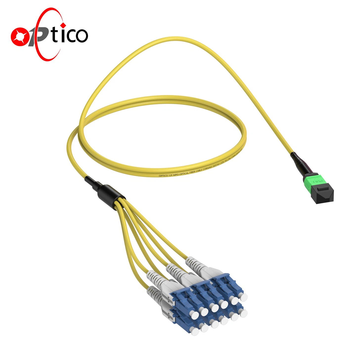 MPO MTP-LC Uniboot Breakout Patch Cord 12 vlakna